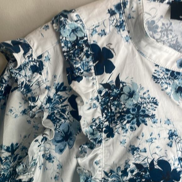 Universal Standard x Erdem Kalina Short Sleeve Ruffle Shirt - Picture 6 of 16